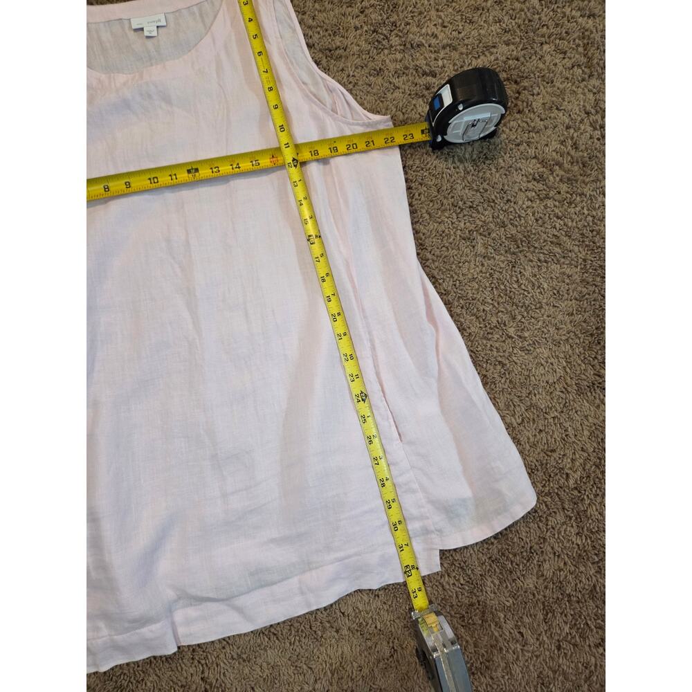 J Jill pure linen 100% linen pink mini dress sleeveless pockets XL - Picture 5 of 5